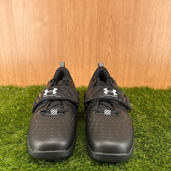 Under Armour Reign Lifter Black White Weightlifting Shoes 3028028-001 Mens Sz 10 main image 4